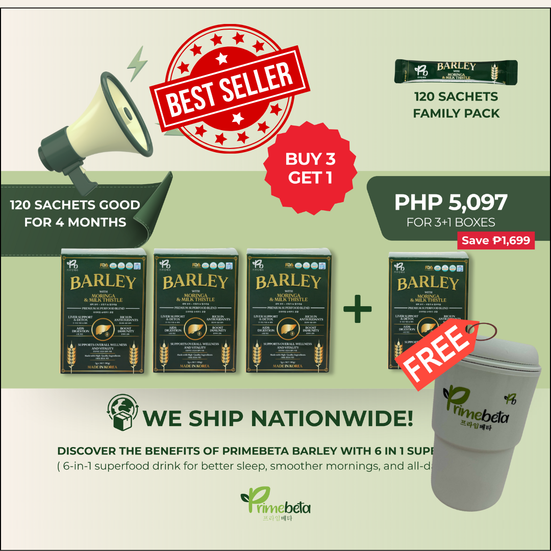 Primebeta Barley with Moringa and Milk Thistle (3+1)