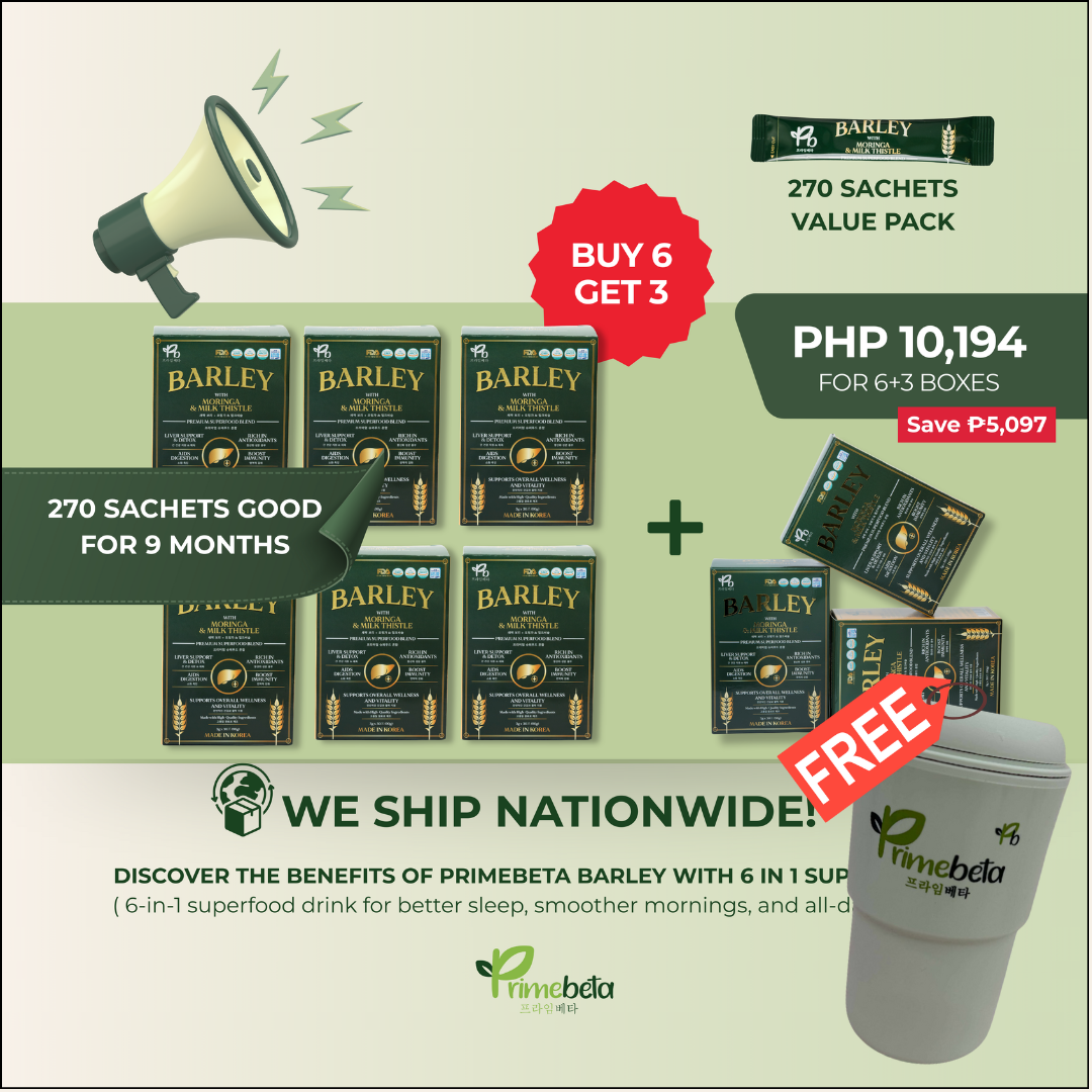 Primebeta Barley with Moringa and Milk Thistle (6+3)